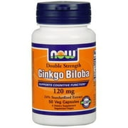 NOW Foods Vegetarian Ginkgo Biloba Cognitive Function Support, 120mg, 50 Ct