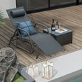 thumbnail image 4 of Costway Lot de 2 Chaises Longues de Patio à Glissière, Fauteuil Inclinable, Cadre Réglable et Robuste pour l'Extérieur, 4 of 9