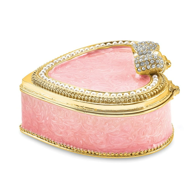Bejeweled Pearls and Crystals 'Pearly Pink Heart Bejeweled Pearls and Crystals 'Pearly Pink Heart