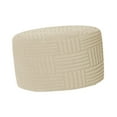 thumbnail image 3 of CoudarTitie Ottoman Cover Round Round Ottoman Storage Cover for Bedroom Footrest Ottoman Beige, 3 of 9