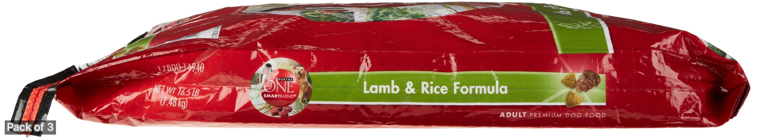 Purina ONE Natural Lamb & Rice Formula Dry Dog Food, 16.5 lb Bag (Pack of 3)