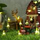 thumbnail image 4 of Cadena de luces en forma de árbol de Navidad, 20 luces LED de hadas de Navidad, luces de cadena de árboles de Navidad de color blanco cálido con pilas para decoración del hogar de la ventana del árbol de Navidad - Árbol de Navidad oso de fresa Electrónica, 4 of 5