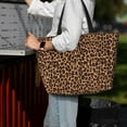 thumbnail image 4 of Wukai Leopard Printed Print Zipper Bag,large Beach Tote Bag,Waterproof Sandproof Bag,Grocery and Picnic Tote Travel Bag, 4 of 5