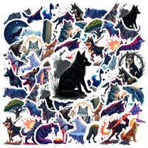 Cool Wolf Stickers, Waterproof Wolf Sticker for Water Bottle Laptop Phone Cases Planner Skateboard Luggage Helmet Party Favor Decor, Ideal for Adults Teens Teacher Rewards