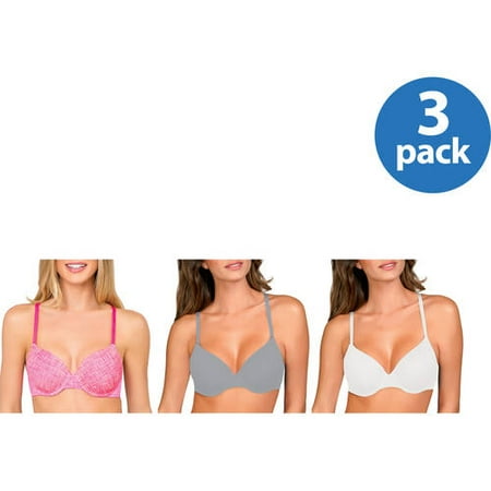 Convertible/T-Shirt Bras. 3 Pack