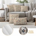 thumbnail image 5 of 2 Pack Outdoor Waterproof Throw Pillow Covers,Vintage Country Wildflower Floral Decorative Square Patio Pillowcases for Chair Couch Sofa 16x16in, 5 of 9