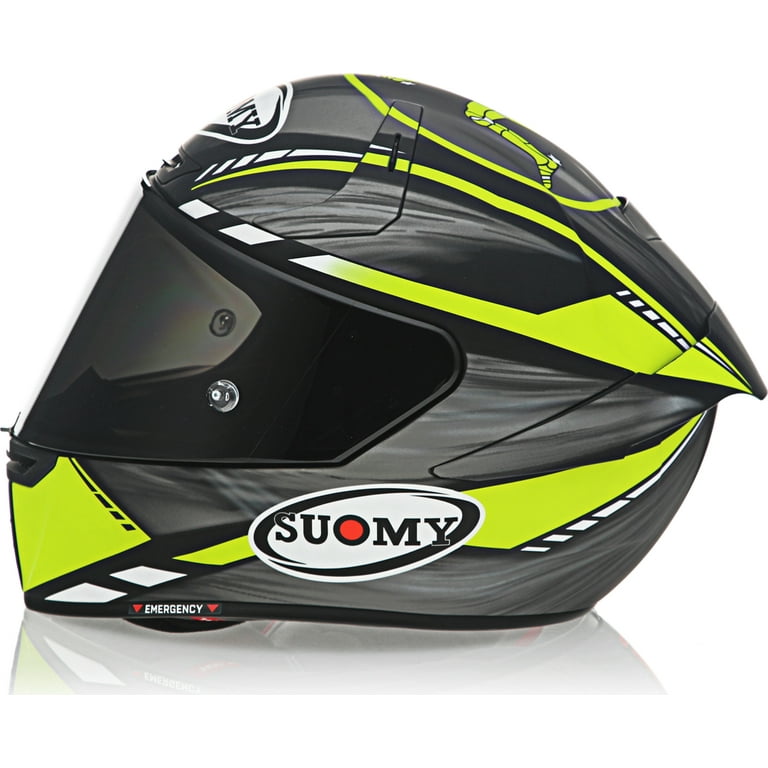 Suomy SR-GP On Board Motorcycle Helmet Matte Gray/Yellow XS