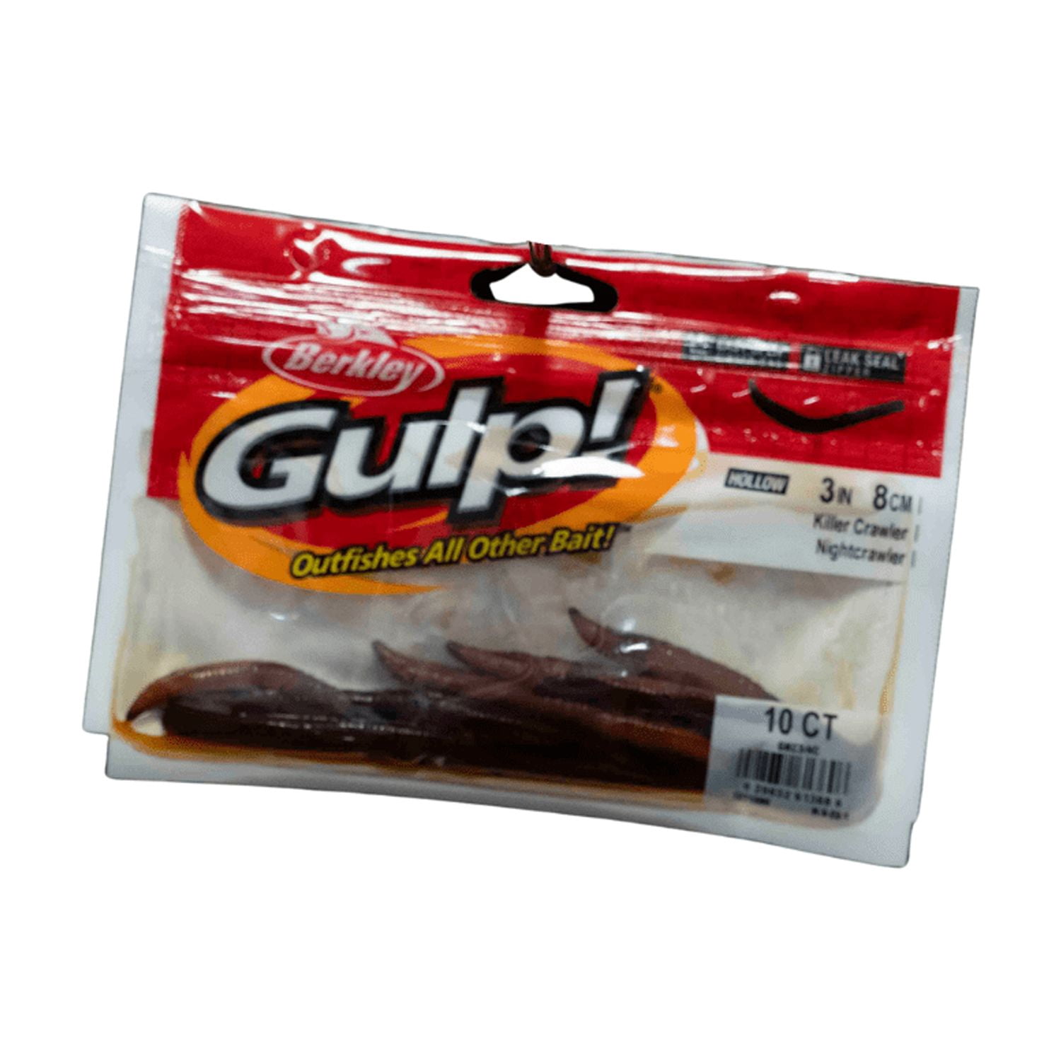 (2 pack) Berkley Gulp! Killer Crawler Soft Bait, Nightcrawler