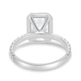 thumbnail image 4 of ESTE ORIGIN 4.00Ct Emerald Cut Lab-Grown Diamond Engagement Ring – Pavé Band, Classic Halo Setting in 10K White Gold for Women US 9.5, 4 of 8