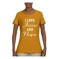 thumbnail image 2 of Wild Bobby I Love Jesus and Naps Inspirational/Christian Women Graphic Tee, Gold, Small, 2 of 5
