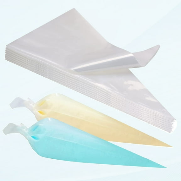 18 Inch Piping Bags Disposable Pastry Bags Cake Cupcake Decorating Bags for Ice and Freeze, Pack of 100