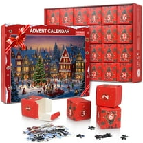 Christmas Countdown Calendar Advent Puzzle Set for Kids - 24-Day Puzzle Holiday Activity for Family for Boys Girls Teens and Adults