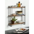 thumbnail image 5 of Kate and Laurel Lintz Floating Wall Shelves, 30-1/2"H x 26"W x 7-1/4"D, Brown/Black, 5 of 6