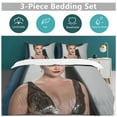 thumbnail image 5 of Florence Pugh Manipulation Moderne Ensemble de Sommeil Pratique Conception Filetée Durable Housse de Couette à Fermeture Éclair Ensembles Essentiels, 5 of 5