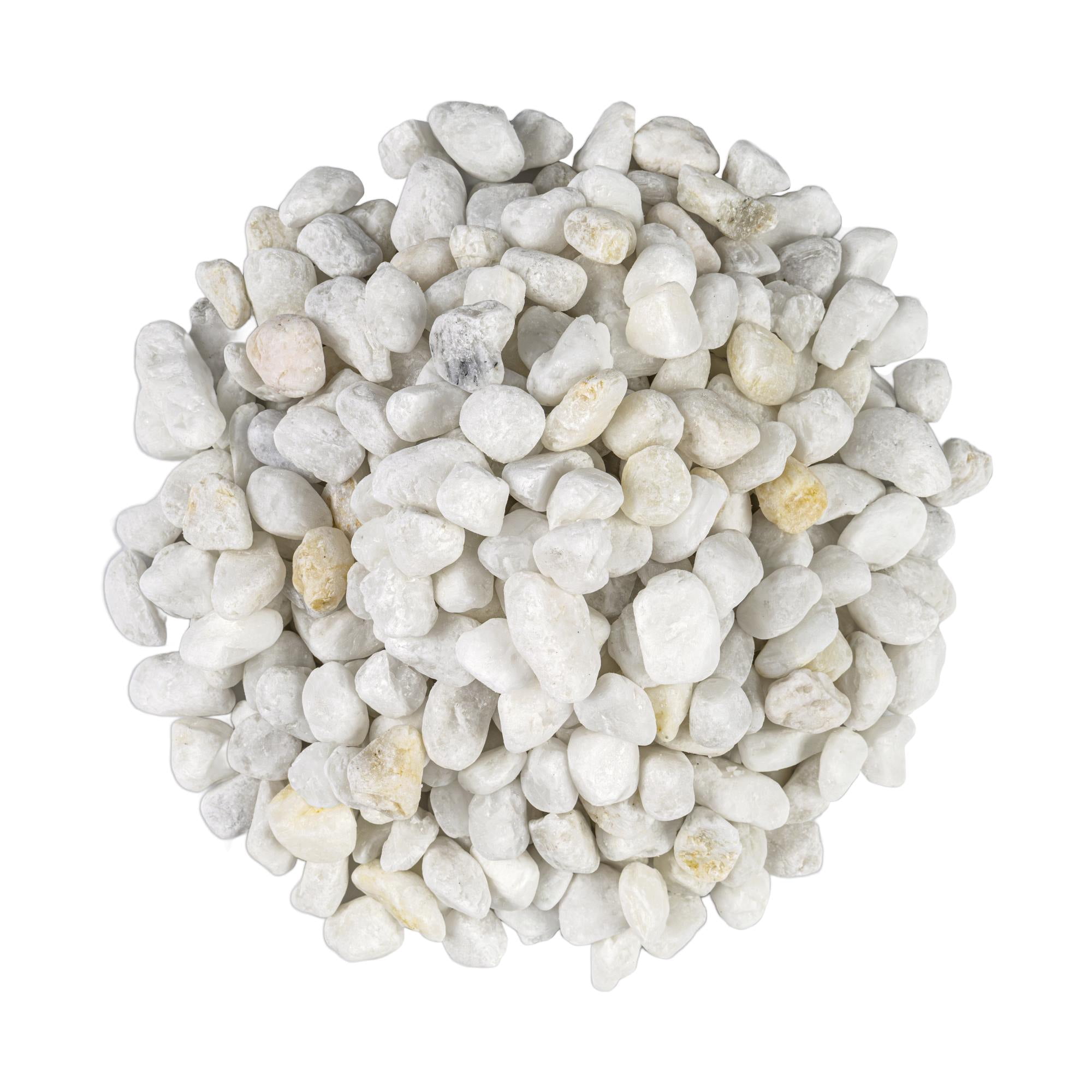 Himalaya White Marble 0.5 cu. ft. per Bag (0.25 in. to 0.75 in.) Natural Bagged Pebbles