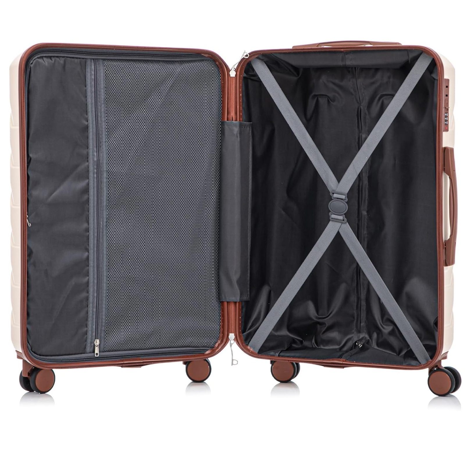 SONGMY Luggage 3 Pcs Sets ABS Hardside Luggage Set Spinner Wheel Suitcase