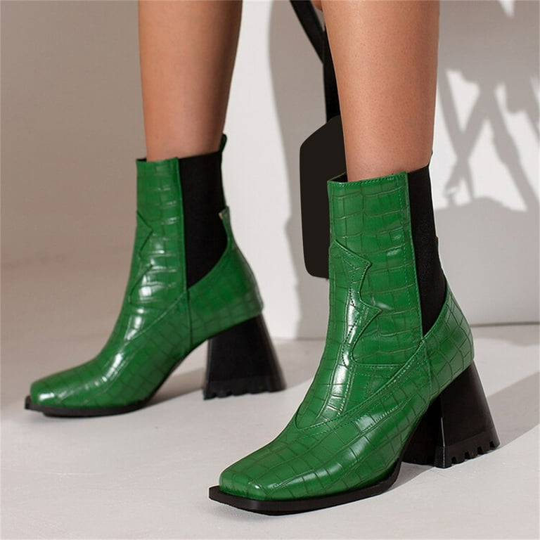 Womens green top boots uk