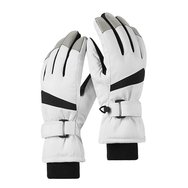 Guantes de esquí para mujer, guantes de snowboard, guantes aislantes para motos de nieve con pantalla táctil, para clima frío, guantes de esquí cálidos y resistentes al viento con bolsillo