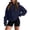 Navy, variant on Delconic Women's Oversized Pink Hoodie Sweatshirt, Casual Long Sleeve Pullover with Pocket, Soft and Cozy for Everyday Wear Beige L