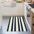 thumbnail image 3 of Entryway Rug 2'x3', Yellow Navy Blue Striped Kitchen Runner Rugs Non-Slip Carpet Mats, Neutral Minimalist Lines Bedside Rugs Runners Washable Floor Carpet for Bathroom Laundry Room, 3 of 8