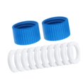thumbnail image 1 of Kit de acoplamiento para filtro de agua de 28 mm para botella de agua con filtro roscado para senderismo con 10 arandelas, 1 of 9