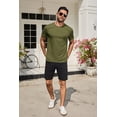 thumbnail image 4 of COOFANDY Men's Crew Neck T-Shirt Short Sleeve Slim Fit Basic Casual Solid Color Tee Shirt with Pocket, 4 of 6