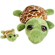 The Petting Zoo - Bright Eyes 10" Pocketz Mom & Baby Turtle - Animal en peluche - Idéal pour les bébés/tout-petits/enfants - Garçons et filles