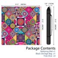 thumbnail image 2 of Boho Pattern Anti-Slip Rubber Game Table Mat 31.5x31.5 Inch Large Mahjong Pad with Quiet Surface for Tile Play Family Game Night and Card Games, 2 of 7