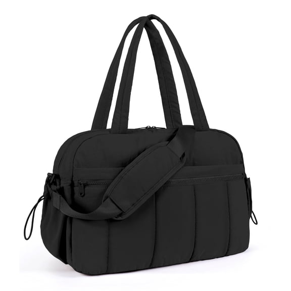 Lightweight Travel Duffle Bag for Women, Quilted Puffy Weekender with Wet Pocket for Gym, Overnight, Personal Item Carry On