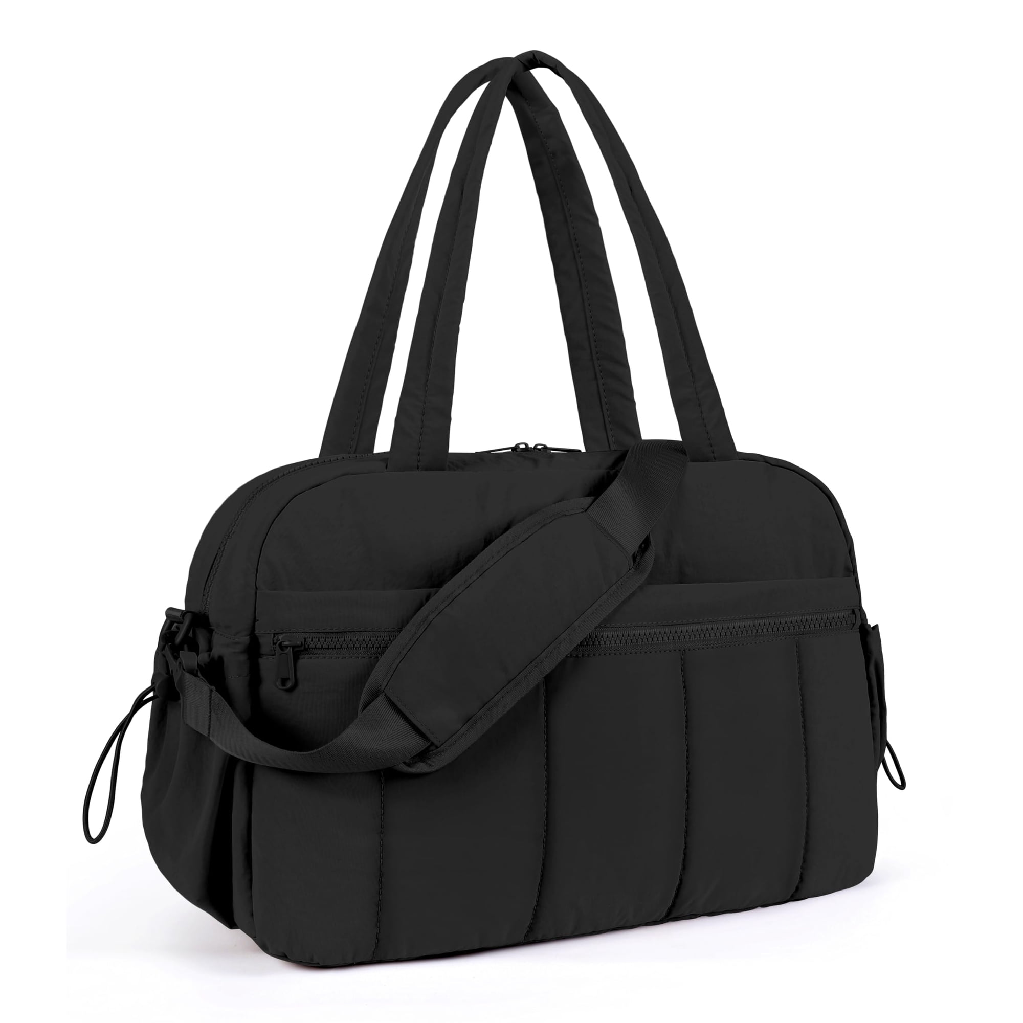 Lightweight Travel Duffle Bag for Women, Quilted Puffy Weekender with Wet Pocket for Gym, Overnight, Personal Item Carry On