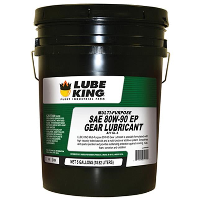 Lube King LU18905P 5 Gallon, 80W90 MultiPurpose Gear Lubricant Oil