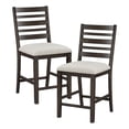 thumbnail image 1 of Lexicon Victoria Textured Counter Height Chair - Set of 2 in Beige, 1 of 12