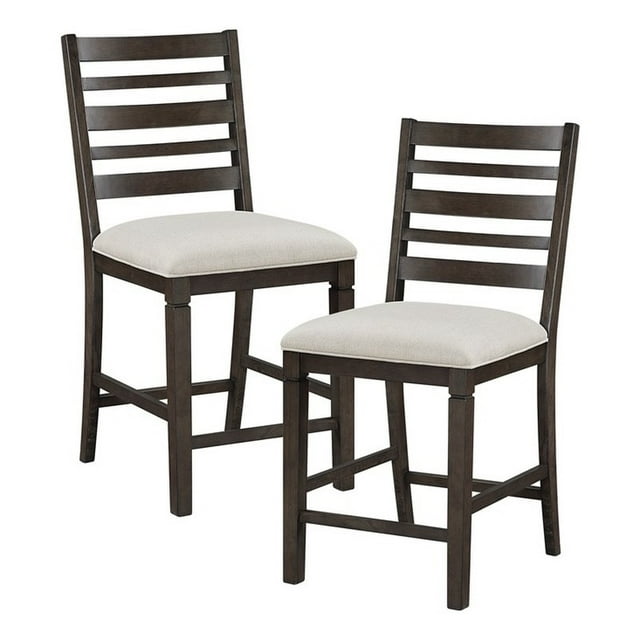Lexicon Victoria Textured Counter Height Chair - Set of 2 in Beige