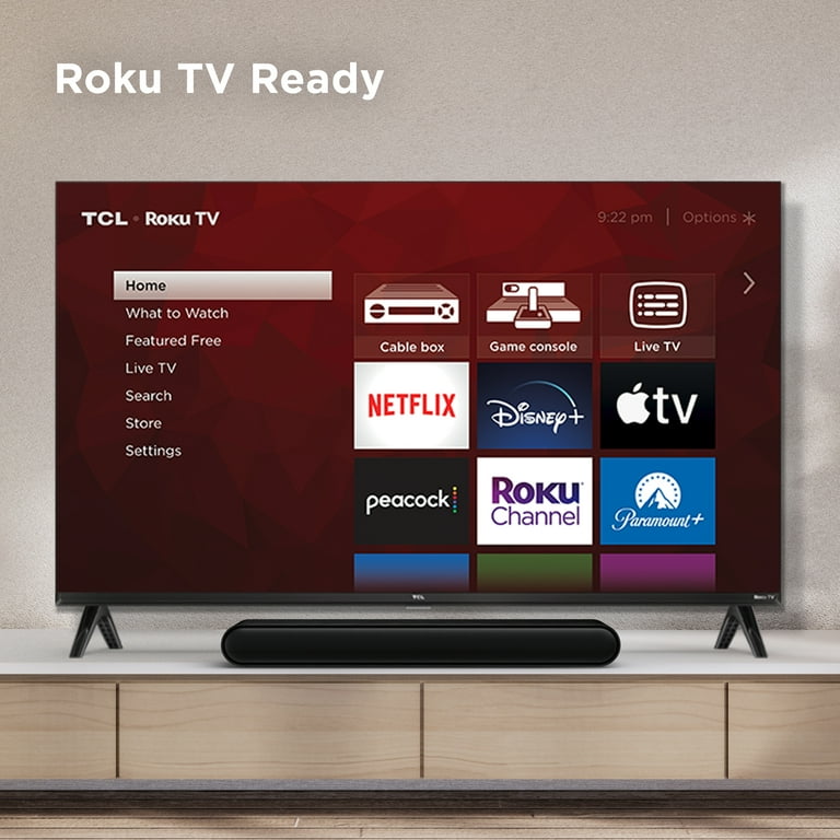 TCL Home Theater Soundbar with Bluetooth, Roku Ready, 2.1 TCL Home Theater Soundbar with Bluetooth, Roku Ready, 2.1