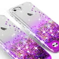 thumbnail image 5 of GW USA Case for Apple New iPod 7/6/5 [Tempered Glass Screen Protector],Liquid Glitter Case Cover (Clear /Purple), 5 of 5