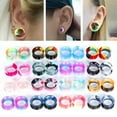 thumbnail image 4 of HOOUN Soft Silicone Tunnels Ear Gauge Plugs Body Piercing Jewelry Thin Earring Decor-dark blue-10mm, 4 of 7