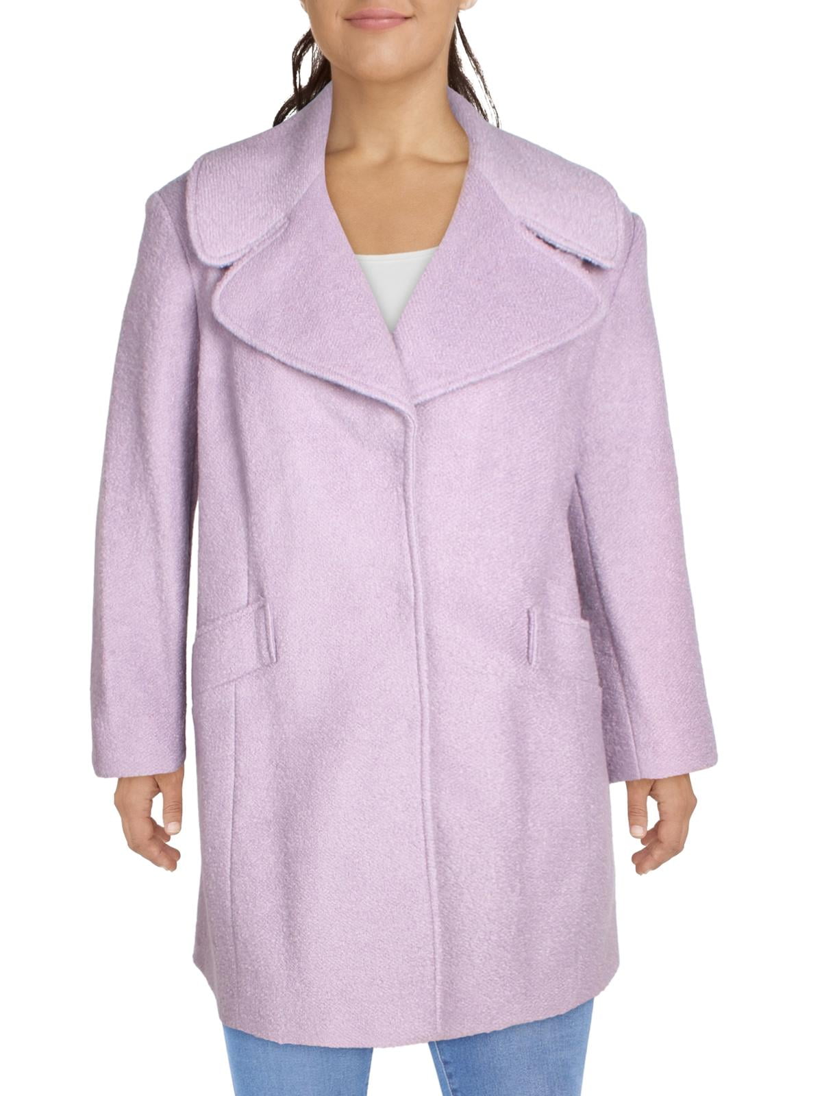 Kensie Womens Plus Wool Blend Midi Trench Coat - Walmart.com