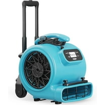 ALORAIR 3000 CFM Air Mover Blower Fan for Industrial, Floor Drying Fan, Carpet Dryer - 18 Timer, Handle Wheelkit, Digital Control, Carpet Buckles, for Water Damage Restoration and Plumbing