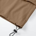 thumbnail image 4 of Axiiglly Cargo Shorts for Men Drawstring Elastic Waist Zipper Pockets Below Knee Twill Chino Hiking Shorts, S-2XL, 4 of 7