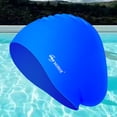 thumbnail image 3 of Sombrero de natación de pelo largo Sombrero de natación flexible de alta Azul Sunnimix Equipo de natación, 3 of 7