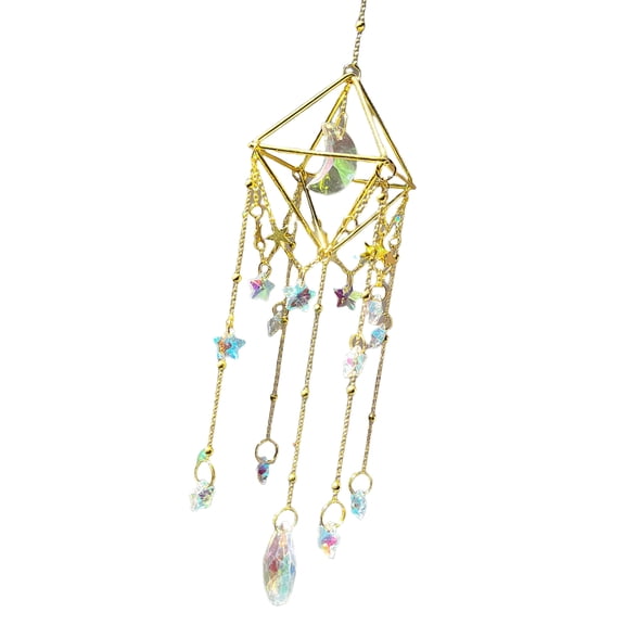 WINDLAND Elegant Crystal Hanging Pendant Wall Ornamentation For Home Décors And Ambients Lighting In Living Room Or Bedroom