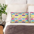 thumbnail image 3 of Xecao Colorful Car Pattern Satin Pillowcases for Hair and Skin, Luxurious and Silky Pillow Cases with Envelope Closure, 20x30 Inches, 3 of 7
