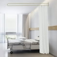 thumbnail image 4 of 2.2m Height U-Shaped Rod Privacy Partition Curtain- White Curtain And Gold Bars 4.41 lbs Capacity 78.74*5.12in for Beauty Salons, Living Rooms, Bedrooms, 4 of 13