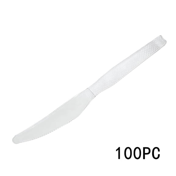 ACDANC 100 Count Extra Heavy Duty Clear Knives Disposable,BPA-Free,Heat Resistant,Solid and Durable Disposable Knives Bulk,Knives Heavy Duty for Party Supply