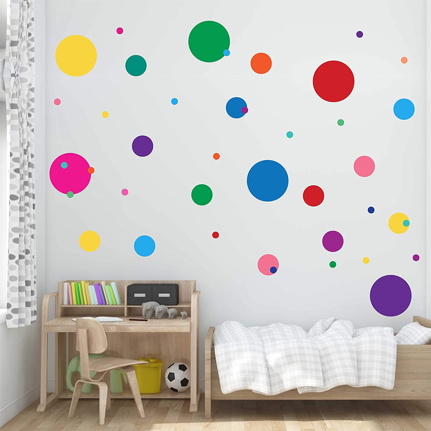 36 Yellow Polka Dots Wall Decor Stickers Decals Vinyls 