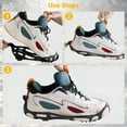 thumbnail image 2 of TELOLY 24 Teeth Stainless Steel Ice Walk Traction Cleats Crampons - Anti-Slip Shoe/Boot Footwear Snow Ice Spikes Traction Ice Cleats Grippers for Hiking, Climbing, Walking, Jogging (XL), 2 of 7