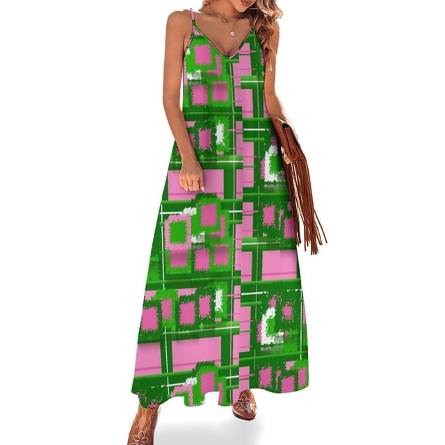 ¡Modas y productos en rosa y verde! Vestido sin mangas Falda de verano para mujer Vestidos de fiesta Vestidos cortos sexys para mujer Atrevidos