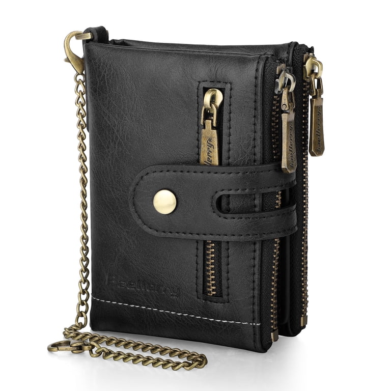 TSV Bifold Leather Wallet with Anti-Theft Chain photo 1