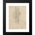 thumbnail image 2 of Franz Johann Heinrich Nadorp 12x14 Black Modern Framed Museum Art Print Titled - Album with Views of Rome and Surroundings, Landscape Studies, Page 20A: Trees, 2 of 5
