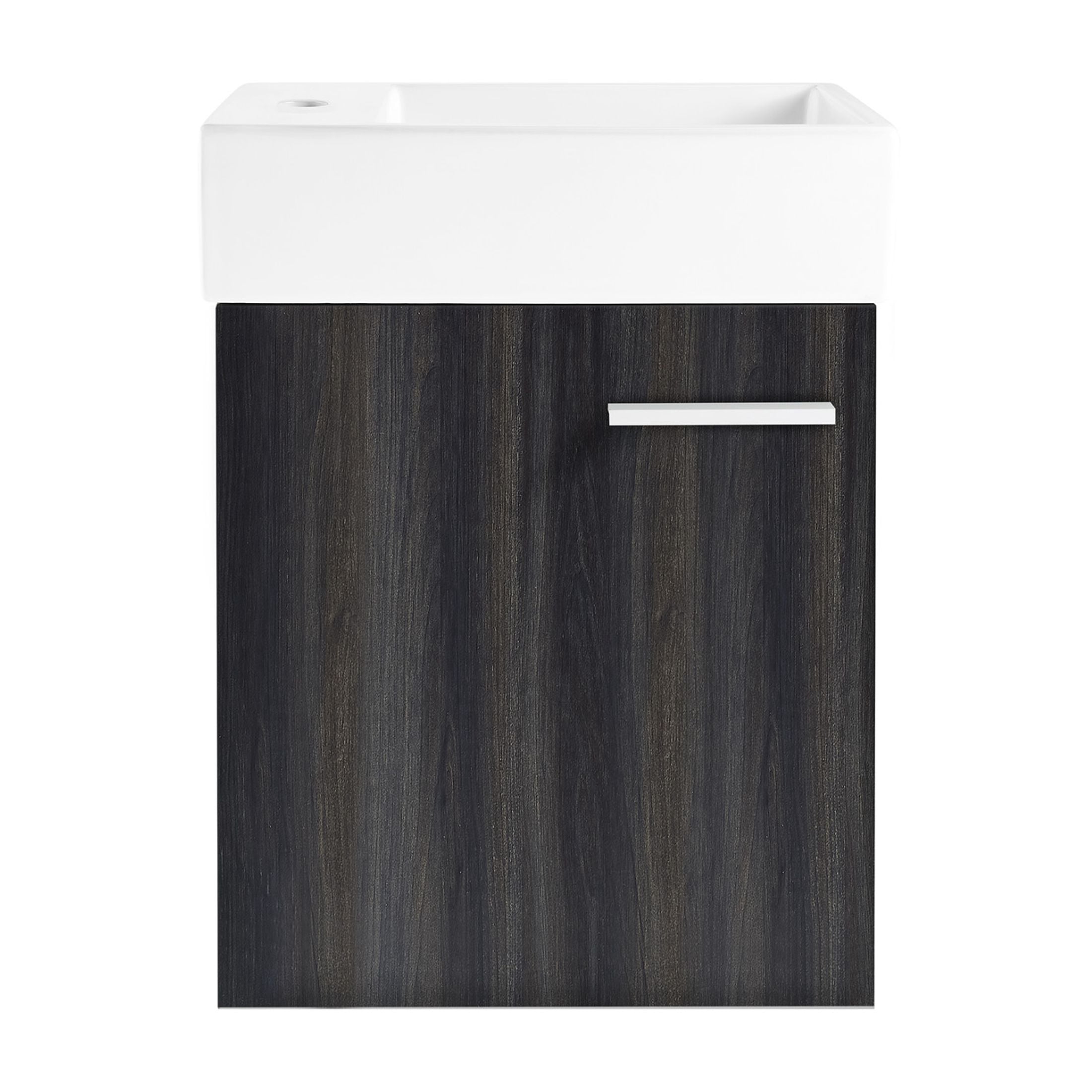 Colmer 18 Single, Black Walnut, One Cabinet, Bathroom Vanity